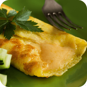 Bocadillo Tortilla francesa con queso