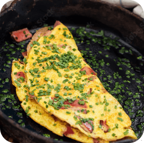 Bocadillo Tortilla francesa con jamón