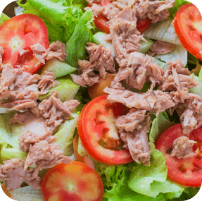 Ensalada atún y tomate